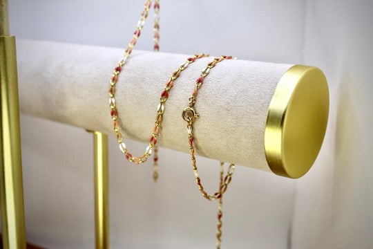 Enamel Bracelet in Everpink