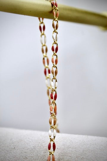 Enamel Bracelet in Everpink