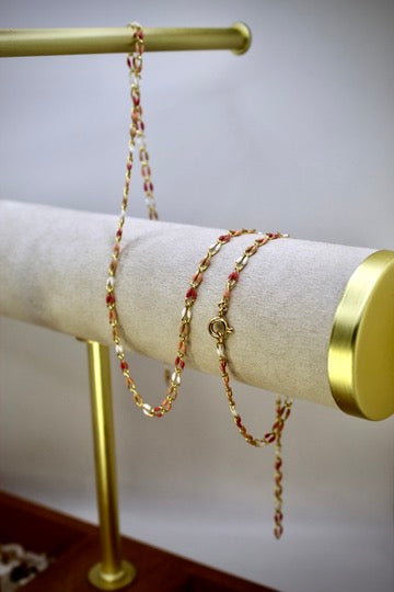 Enamel Bracelet in Everpink
