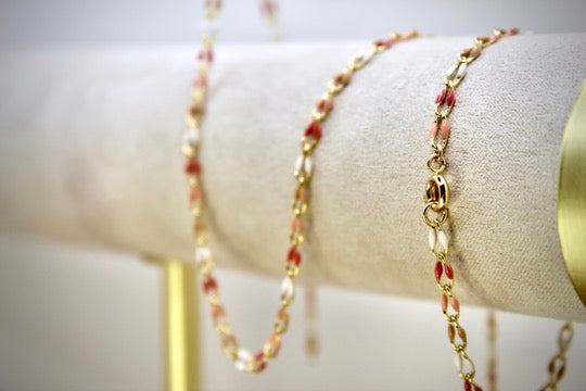 Enamel Bracelet in Everpink